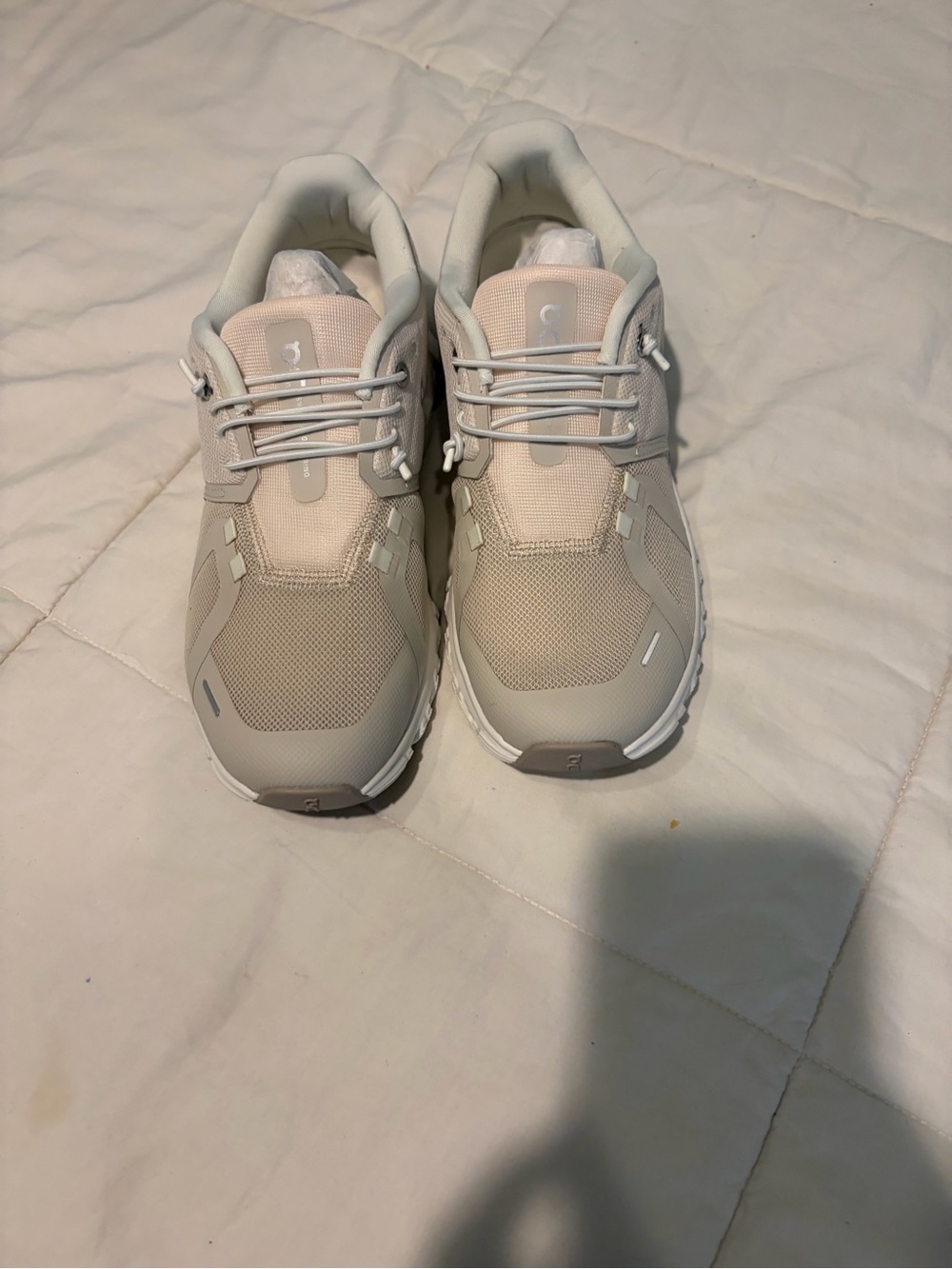 On Cloud Women's Neutral Mesh Sneakers - Light Beige